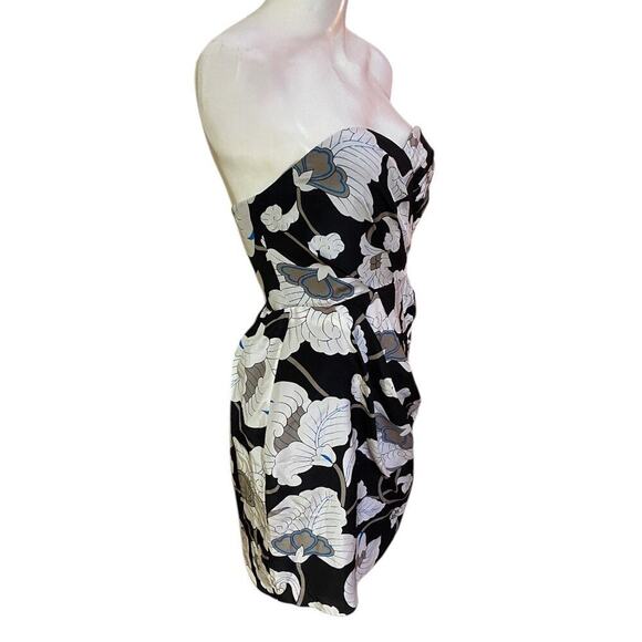 Tibi Floral Sleeveless Bianci Silk Mini Dress Size 2 NWTs Retails 345$ - Picture 5 of 12